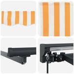 vidaXL Auvent Rétractable Jaune et blanc 500 × 300 cm