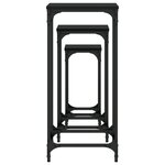 vidaXL Tables d’appoint gigognes 3 Pièces noir bois d'ingénierie