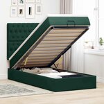 vidaXL Cadre de lit ottoman avec matelas vert foncé 90x200 cm velours