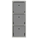 vidaXL Buffet avec tiroir Gris béton 25 5 x 22 x 69 5 cm