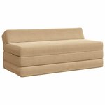 vidaXL Canapé-lit pliable Vert Gris 120 x 60 x 49 cm Tissu