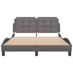 vidaXL Cadre de lit sans matelas Zadar gris 140x200 cm similicuir