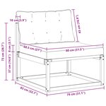 vidaXL Sofa de milieu extérieur Bois d'acacia massif et Textilène