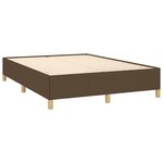 vidaXL Sommier à lattes de lit avec matelas Marron foncé 140x200 cm