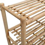 vidaXL Rack à chaussures 88 x 27 x 80 cm Bambou Naturel