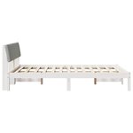 vidaXL Cadre de lit avec tête de lit Blanc et gris clair 135 x 190 cm