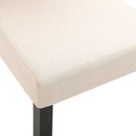 vidaXL Chaises à manger lot de 2 crème tissu