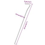 vidaXL Piquets de tente 50 Pièces 23 cm Ø4 mm acier galvanisé