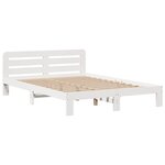 vidaXL Lit bibliothèque sans matelas blanc 160x200 cm bois pin massif