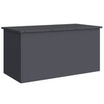 vidaXL Boîte de Rangement Extérieure Anthracite 100 x 50 5 x 50 cm