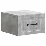 vidaXL Cabinet de chevet mural 2 Pièces Gris béton 34 5 x 33 x 20 cm