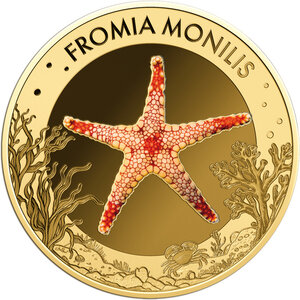 Monnaie RED STARFISH Sea Creatures 1/1000 Oz Or 3000 Francs Chad (PRÉCOMMANDE)