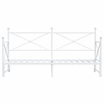 vidaXL Lit de jour avec gigogne sans matelas blanc 75x190 cm
