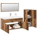 vidaXL Ensemble de meubles salle de bain 4 Pièces bois d'ingénierie