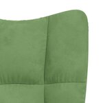vidaXL Chaise de relaxation avec tabouret Vert clair Velours