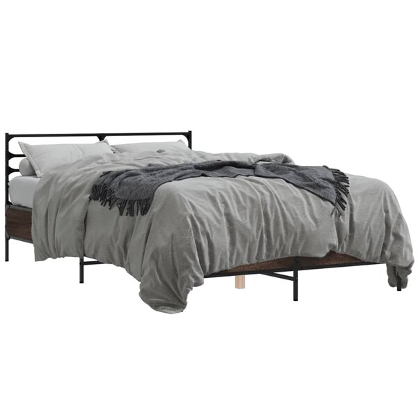 vidaXL Cadre de lit sans matelas chêne marron 120x200 cm