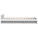 vidaXL Cadre de lit avec tiroir sans matelas blanc 100x200 cm
