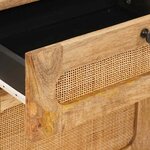 vidaXL Cabinet de chevet Naturel 50 x 33 x 60 cm Bois de mangue massif