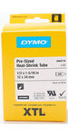 DYMO XTL - Etiquettes pour gaines thermo-rétractables prédécoupées, 12mm x 34mm - Noir sur Blanc