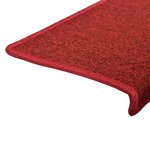 vidaXL Tapis d'escalier 15 Pièces 65x21x4 cm Rouge