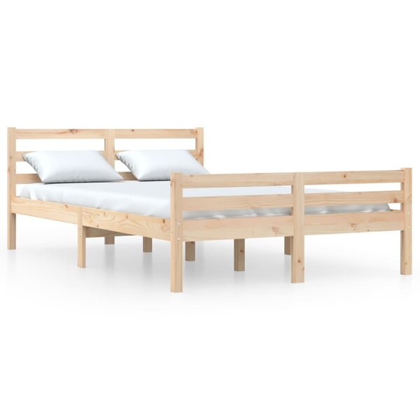 vidaXL Cadre de lit Bois massif 160x200 cm