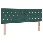 Lit à ressorts vidaXL avec matelas vert foncé 160x200 cm en velours