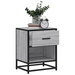 vidaXL Table de chevet sonoma gris 40x31x50 cm bois d'ingénierie