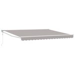 vidaXL Auvent Rétractable Gris clair 400 × 300 cm Polyester