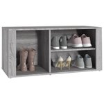 vidaXL Armoire à chaussures Sonoma gris 100x35x45 cm Bois d'ingénierie