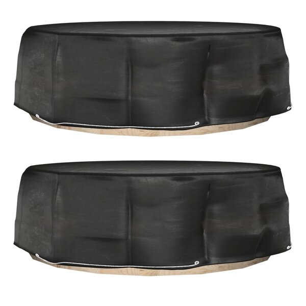 vidaXL Housses pour salon îlot 2 Pièces 10 œillets Ø236x67 cm rond