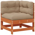 vidaXL Ensemble de salon de jardin 8 Pièces Brun cire Bois de pin massif