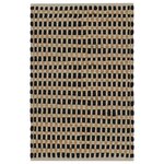 vidaXL Tapis de salle de bain tissés à la main Jute Naturel et Noir