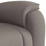 vidaXL Fauteuil de massage inclinable Taupe Tissu