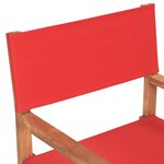 vidaXL Chaises de metteur en scène pliantes lot de 2 Bois teck massif