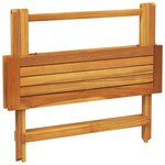 vidaXL Table pliable de jardin 90x52 5x65 cm bois d'acacia solide