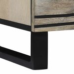 vidaXL Buffets 2 Pièces Blanc 60 x 33.5 x 75 cm bois de manguier massif