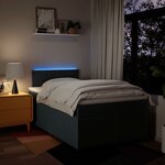 vidaXL Sommier à lattes de lit avec matelas Bleu 120x200 cm Tissu