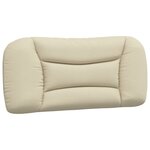 vidaXL Coussin de tête de lit crème 90 cm tissu