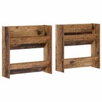 vidaXL Cabinets à chaussures muraux 2 Pièces Vieux bois 60 x 18 x 60 cm