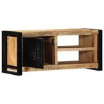 vidaXL Meuble TV 80x30x35 cm bois massif de manguier brut