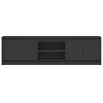 vidaXL Meuble TV avec LED noir 180x34x50 cm bois d'ingénierie