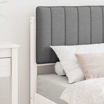 vidaXL Cadre de lit avec tête de lit rembourrée Gris clair 80 x 200 cm