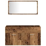 vidaXL Ensemble de meubles salle de bain 3 Pièces bois d'ingénierie