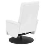 vidaXL Fauteuil inclinable avec repose-pieds blanc similicuir