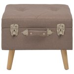 Tabouret de rangement 40 cm marron tissu 02_0010895