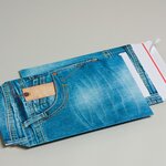 Lot de 100 enveloppes carton b-box 4 imprimée jeans format 250x353 mm