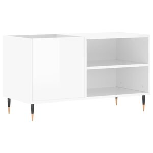 vidaXL Armoire à disques blanc brillant 85x38x48 cm bois d'ingénierie