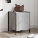 vidaXL Banc de rangement sonoma gris 40x42 5x50 cm bois d'ingénierie