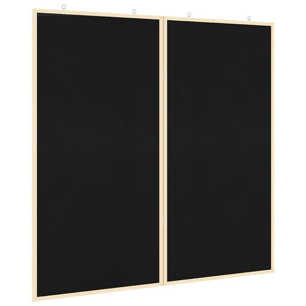 vidaXL Tableau d'Affichage Noir 80 x 80 x 1.4 cm Bois de pin massif