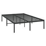 vidaXL Cadre de lit métal noir 135x190 cm